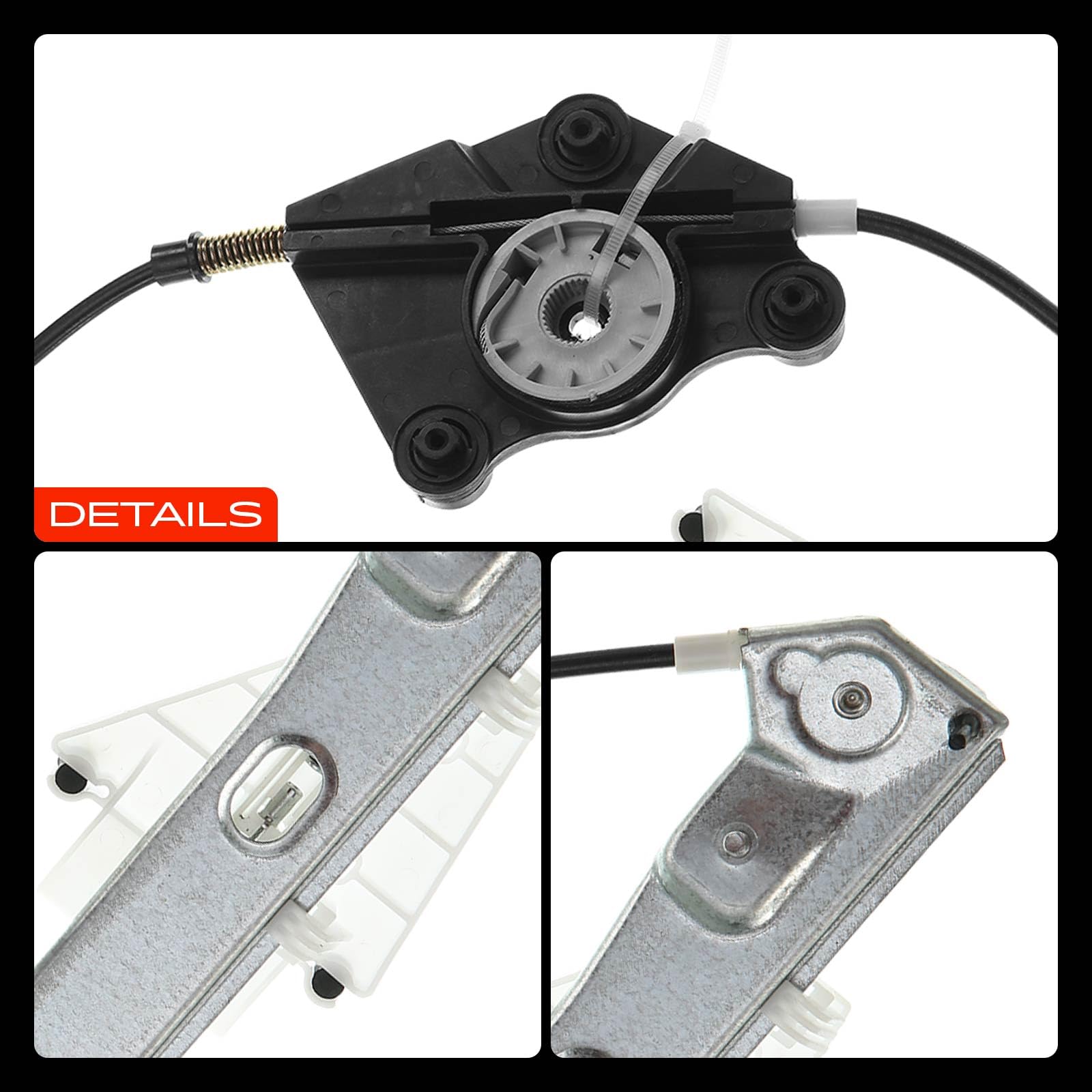 Frankberg Elevalunas Mecanismo elevalunas Eléctrico sin Motor Parte trasera izquierda Sin placa 4/5-Puerta Compatible con 159 939 2005-2012 Replace# 71740124