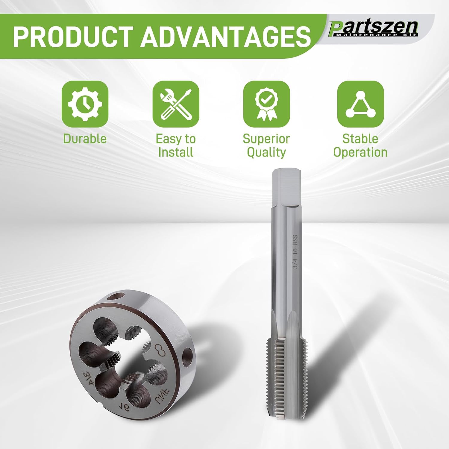 3/4-16 Right Hand Thread Tap and Die Set UNF HSS,3/4" - 16 TPI RH