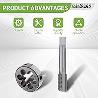 Vista 2 de Juego de Rosca y Contrarosca de 3/4-16 HSS, Rosca Derecha UNF, 3/4" - 16 TPI RH