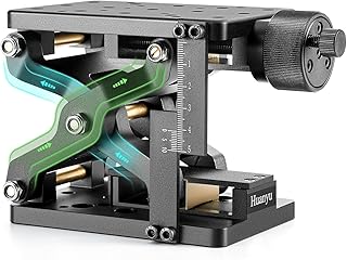 Huanyu Z-Axis Manual Lift Platform 60mm High Precise Optical Sliding Lifting Displacement Platform Table Linear Stage Lab Jack Elevator with Scale Ruler
