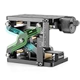 Huanyu Z-Axis Manual Lift Platform 60mm High Precise Optical Sliding Lifting Displacement Platform Table Linear Stage Lab Jack Elevator with Scale Ruler