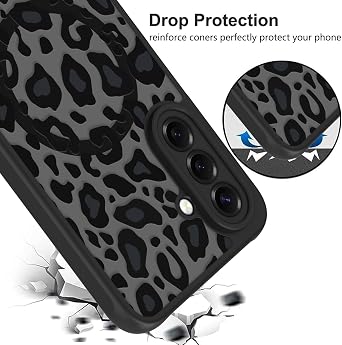 KANGHAR Case for Galaxy A17 Phone Case Leopard Printed Pattern