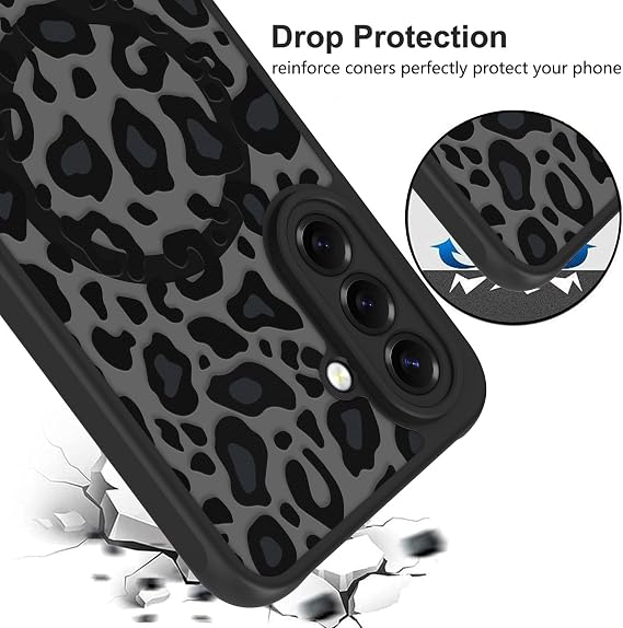 KANGHAR Case for Galaxy A17 Phone Case Leopard Printed Pattern