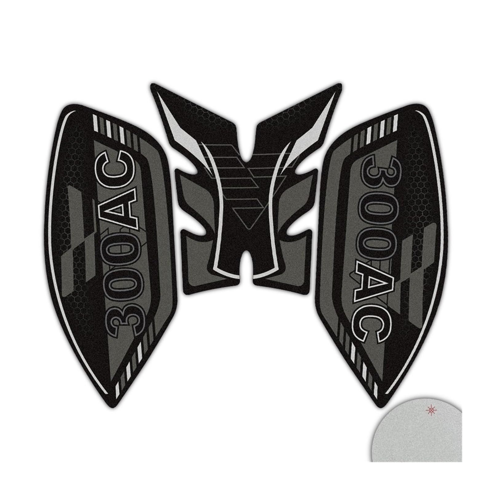 YHBH Adesivi Serbatoio Moto Racing Protector Decalcomanie Accessori Impermeabili per LONCIN VOGE 300ac Traction Pad(3)