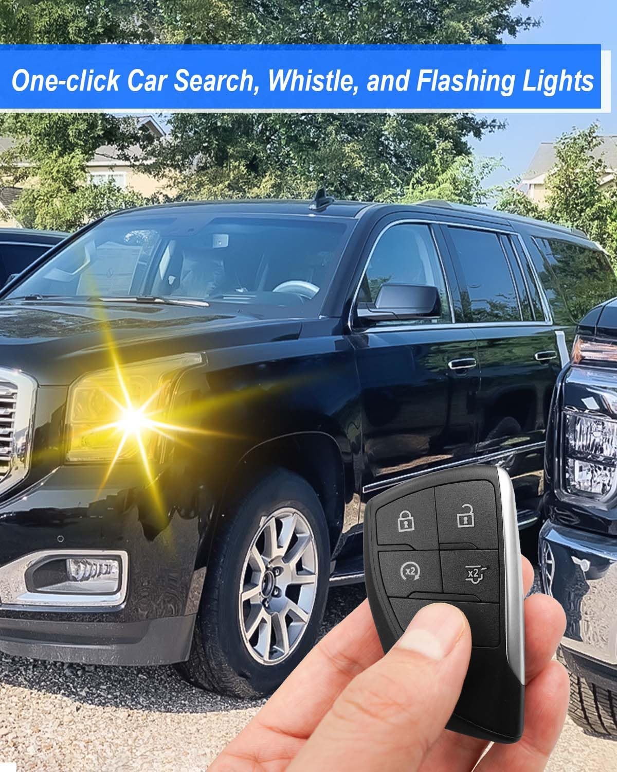 ULZOZN Remote Key Fob 5 Buttons Keyless Entry Remote Control Fit for GMC Yukon Chevrolet Suburban Tahoe 2021 2022 2023 433Mhz FCC ID YG0G21TB2 Replace 13541559 13536127 13537958 13548433