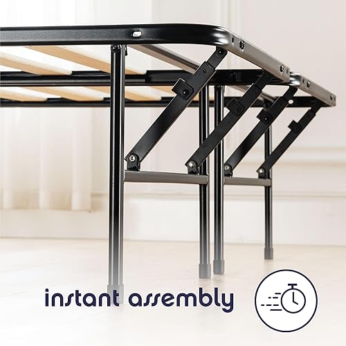 Miniatura 21 de Best Price Mattress Base de cama metálica de 18 pulgadas con base de colchón de listones de acero resistente (no necesita somier)