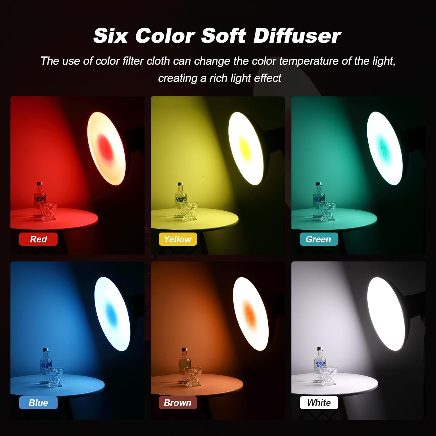 Soonpho 16inch/42cm White Beauty Dish Standard Reflector with Honeycomb Grid,Six-Color Diffuser and Bag,for Bowens Mount Studio Strobe Flash Like Godox AD200 AD100Pro