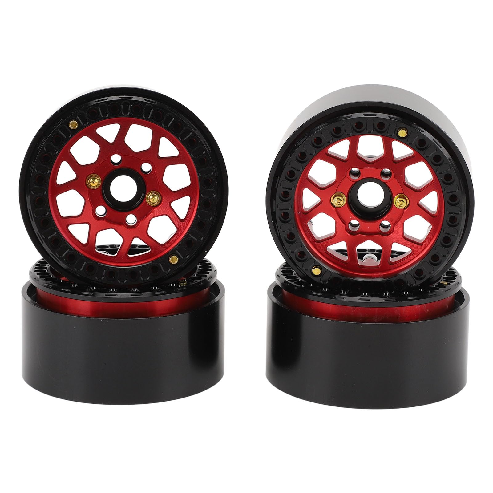 Ruote drift RC in 1:10 Cerchi in lega di alluminio premium Design leggero ad alte prestazioni per pneumatici 1,9 pollici Set 4 pezzi con hardware di installazione