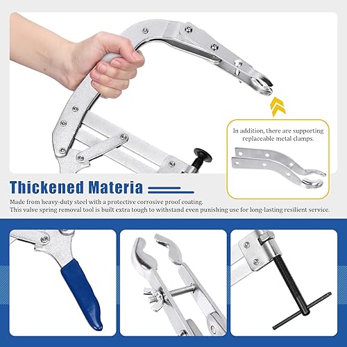 Miniatura 4 de Glarks 5 compresores universales de resorte de válvula con capacidad de 3.5 a 9 pulgadas y kit de lapper de válvula, 1 herramienta de extracción de