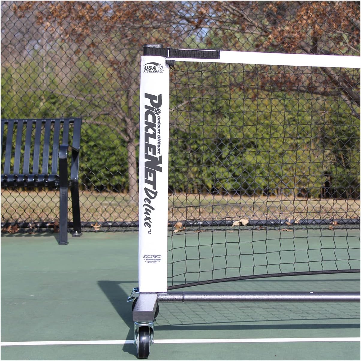 Oncourt Offcourt PickleNet Deluxe TAPND 22'x 34" Oval Tubing Locking Wheels Pickleball Net System