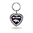 NFL Rico Industries Denver Broncos Bling 1 MOM Heart Key Chain Rhinestone Heart Keychain
