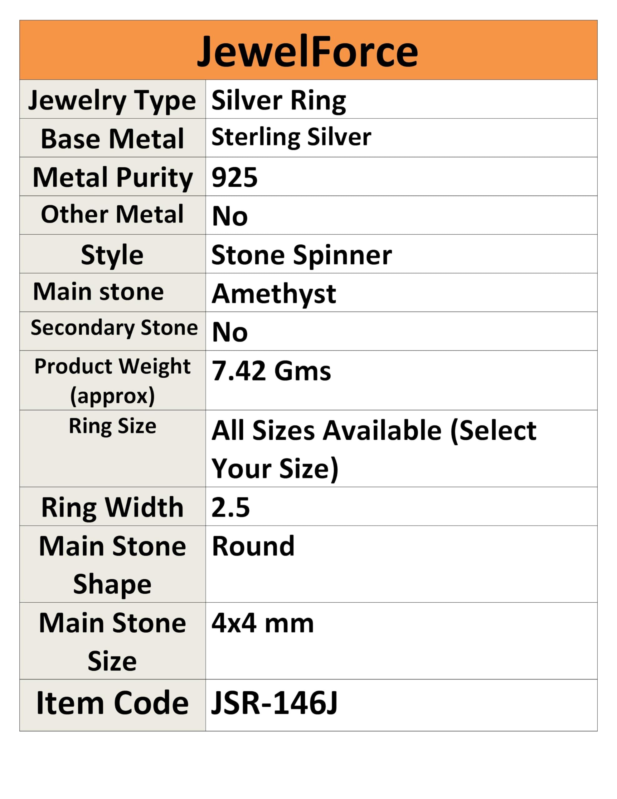 Anillo de plata de ley 925 con piedras preciosas de granate, anillo de meditación para hombres y mujeres, joyería hecha a mano JSR-146