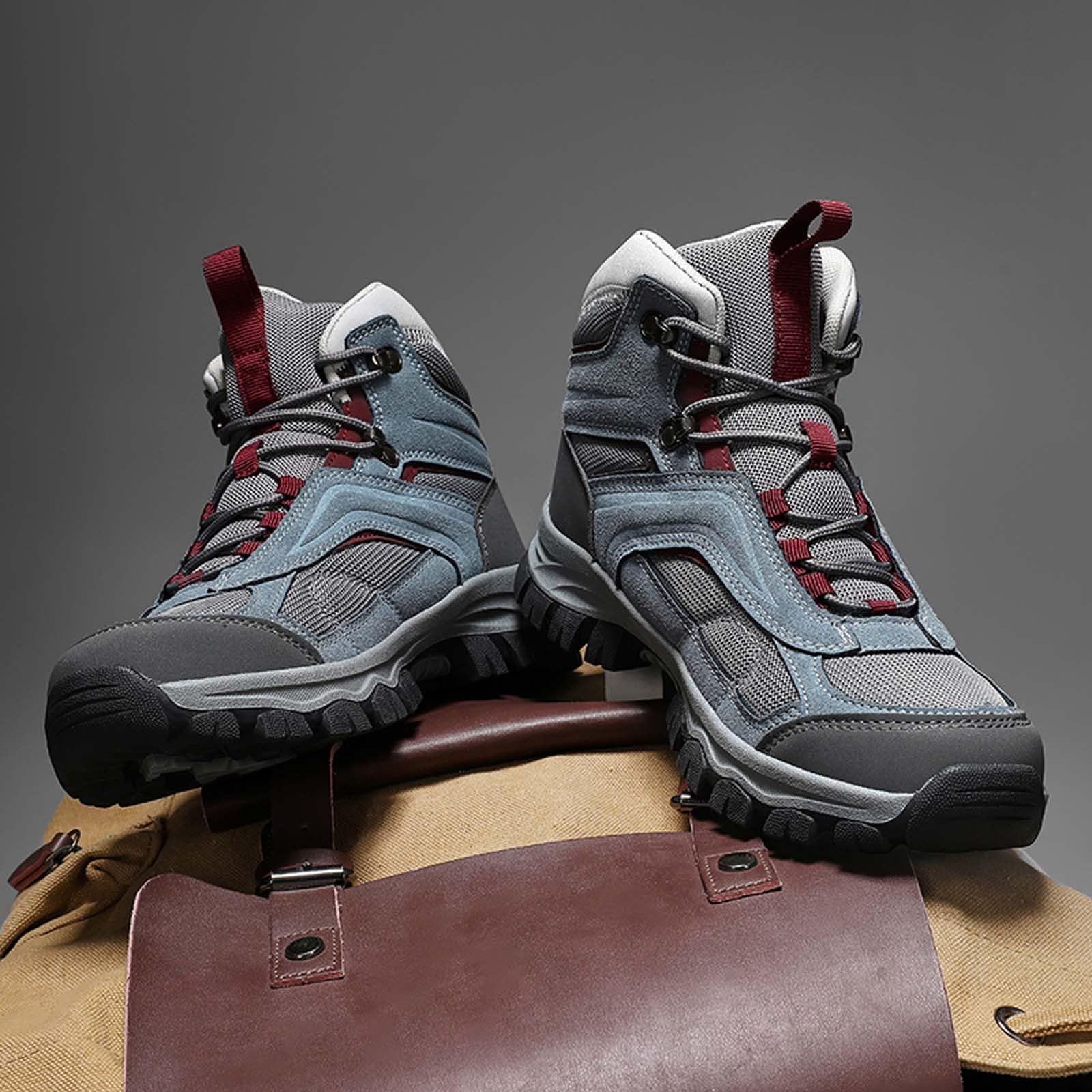 Chaussures de randonnée Homme idéales Camping Trekking Pleine Nature Montagne Grandes Sneakers Robustes polyvalentes Confort Outdoor