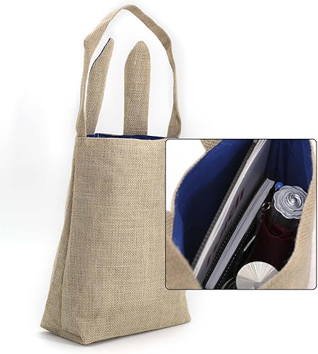 Miniatura 8 de Easter Bunny Bag, with Dual Layer Bunny Ears Design, Excellent for Carrying Eggs, Candy, Gifts