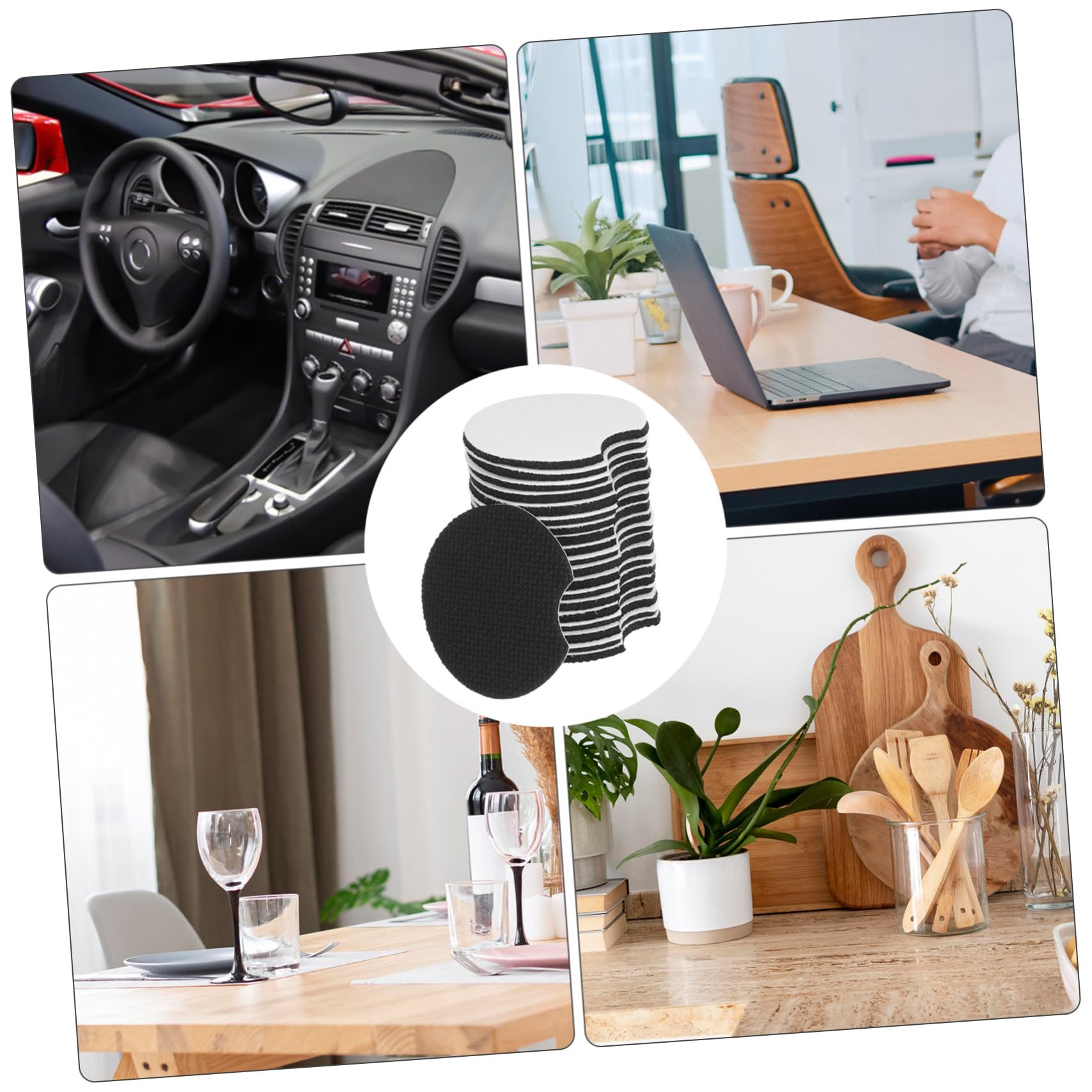 Hohopeti 36pcs Car Cup Round Sublimation Blanks for Crafts - Neoprene Drink Holders for Automotive Cup Holders Fit for Vehicles