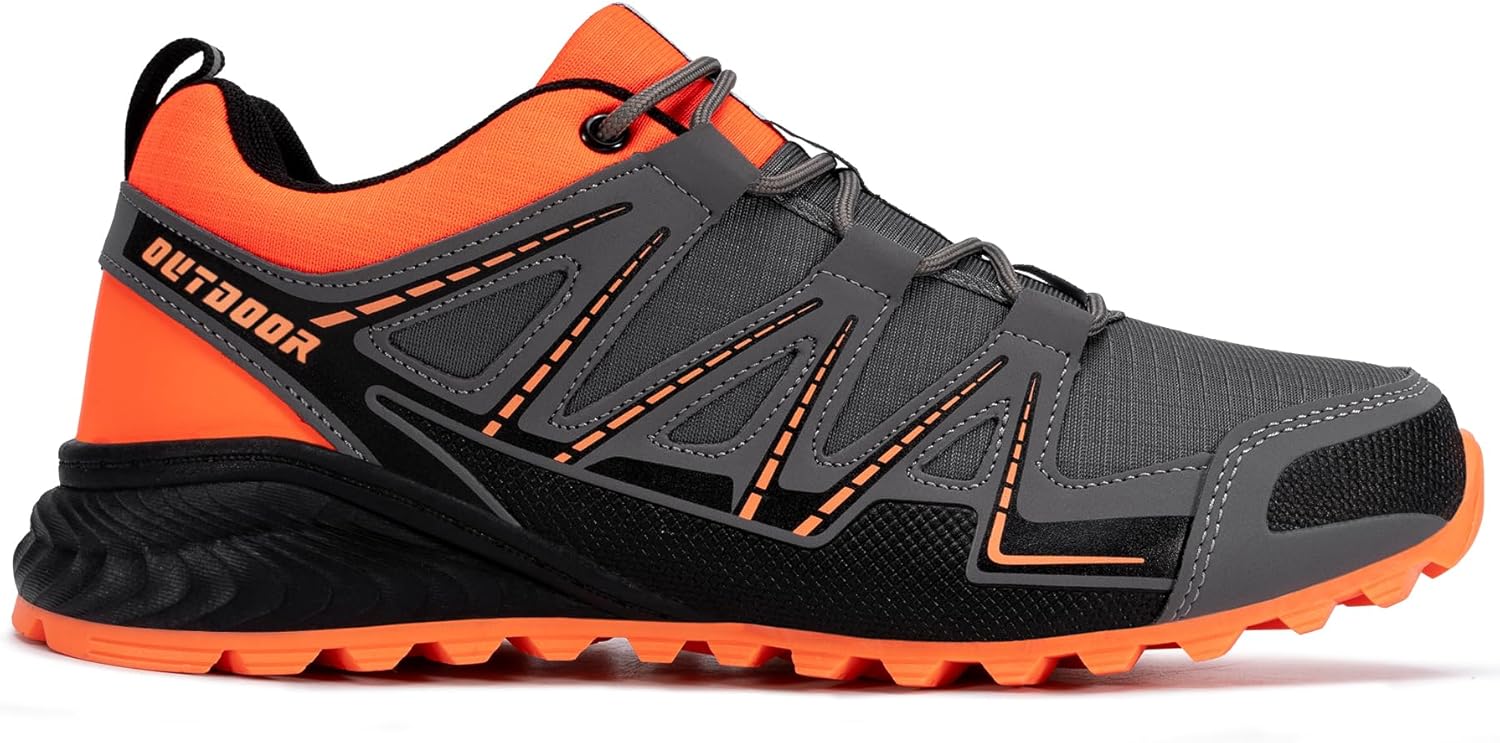 Men's Trail Running Shoes Lightweight Hiking Shoes Men Breathable Nonslip Outdoor Workout Walking Running Shoes
