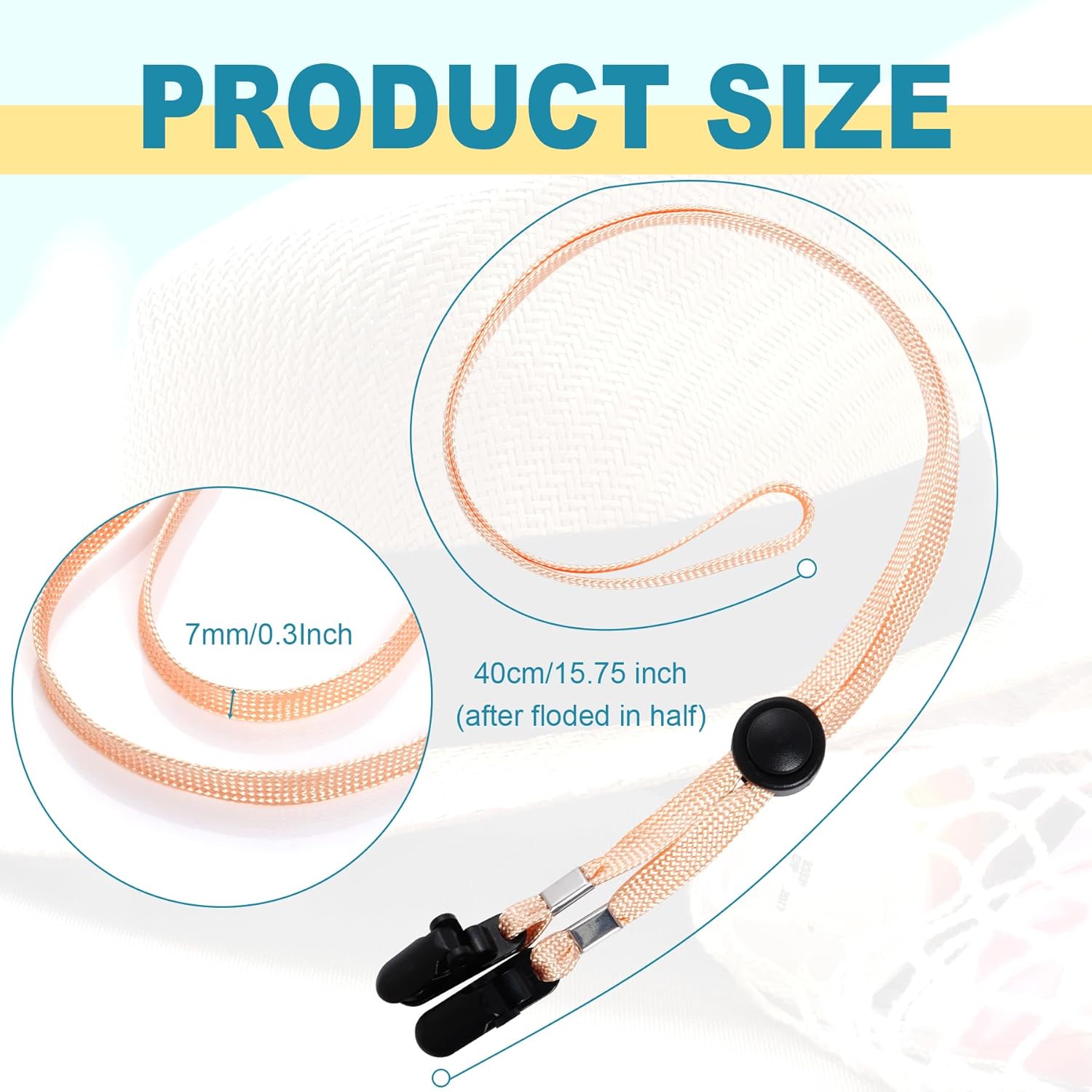 5x Hutschnur Set Mit Clips - Verstellbare Kinnbänder Für Outdoor Hüte