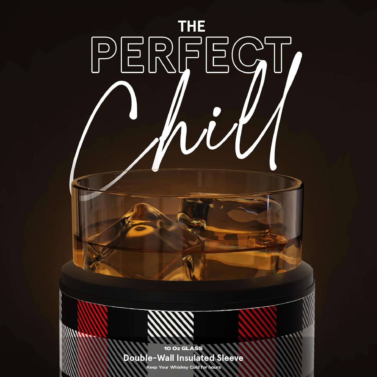 asobu Whiskey Sleeve Glass – Insulated Bourbon Tumbler with Premium Rocks Glass, BPA-Free, Double-Wall Stainless Steel, Keeps Drinks Cold Longer, 10.5oz - Image 2