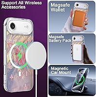 Vista 590 de I-MGAE-IN-AR - Funda diseñada para iPhone 12 y 12 Pro, diseño de mariposa plateada brillante, funda protectora de poliuretano termoplástico, suave