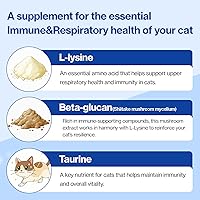 Vista 7 de Doctor By FELYSIN L-lisina para gatos, suplementos de lisina, apoyo inmunológico, alivio de alergias, estornudos, secreción nasal, ojos llorosos