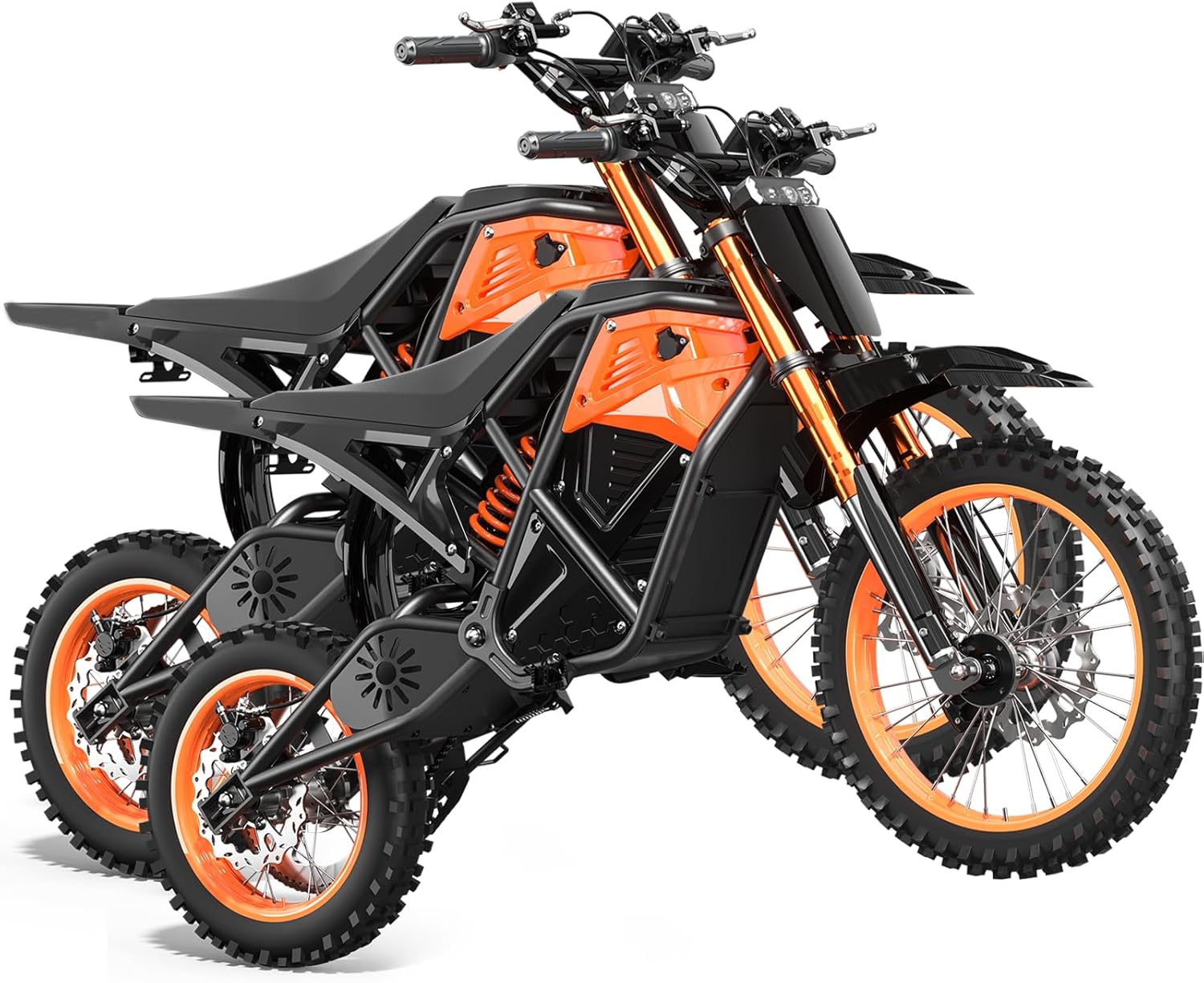 ADISTAR Electric Dirt Bike for Adults Teens, 3500W Peak Motor, Up to 38 MPH, 48V 23Ah Battery, 60 Mile Range, Hydraulic Full Suspension & Hydraulic Disc Brakes, 14”/12” E Dirt Bike