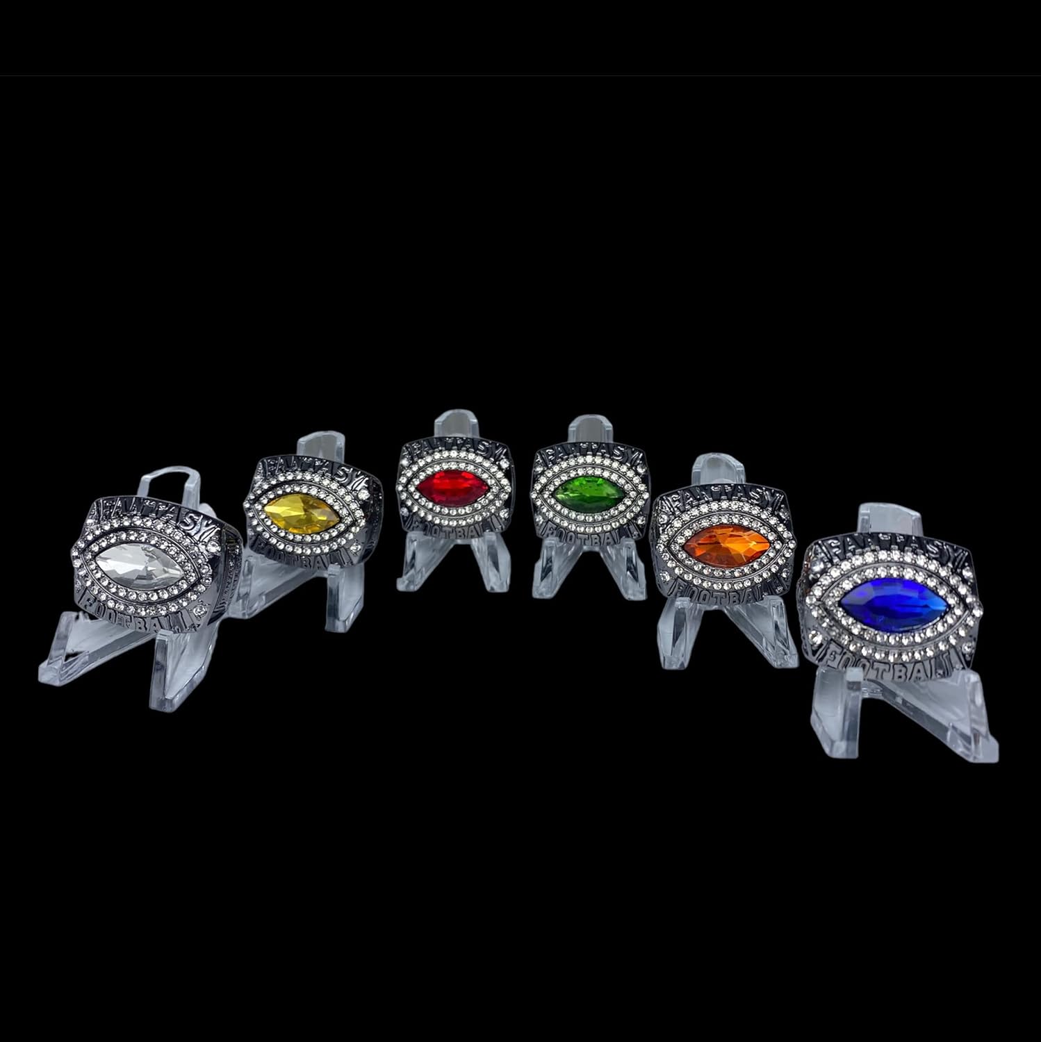 Fantasy Football Championship Ring 2022 | Gunmetal Black | Award Trophy for Fantasy Football League Champion | Colors