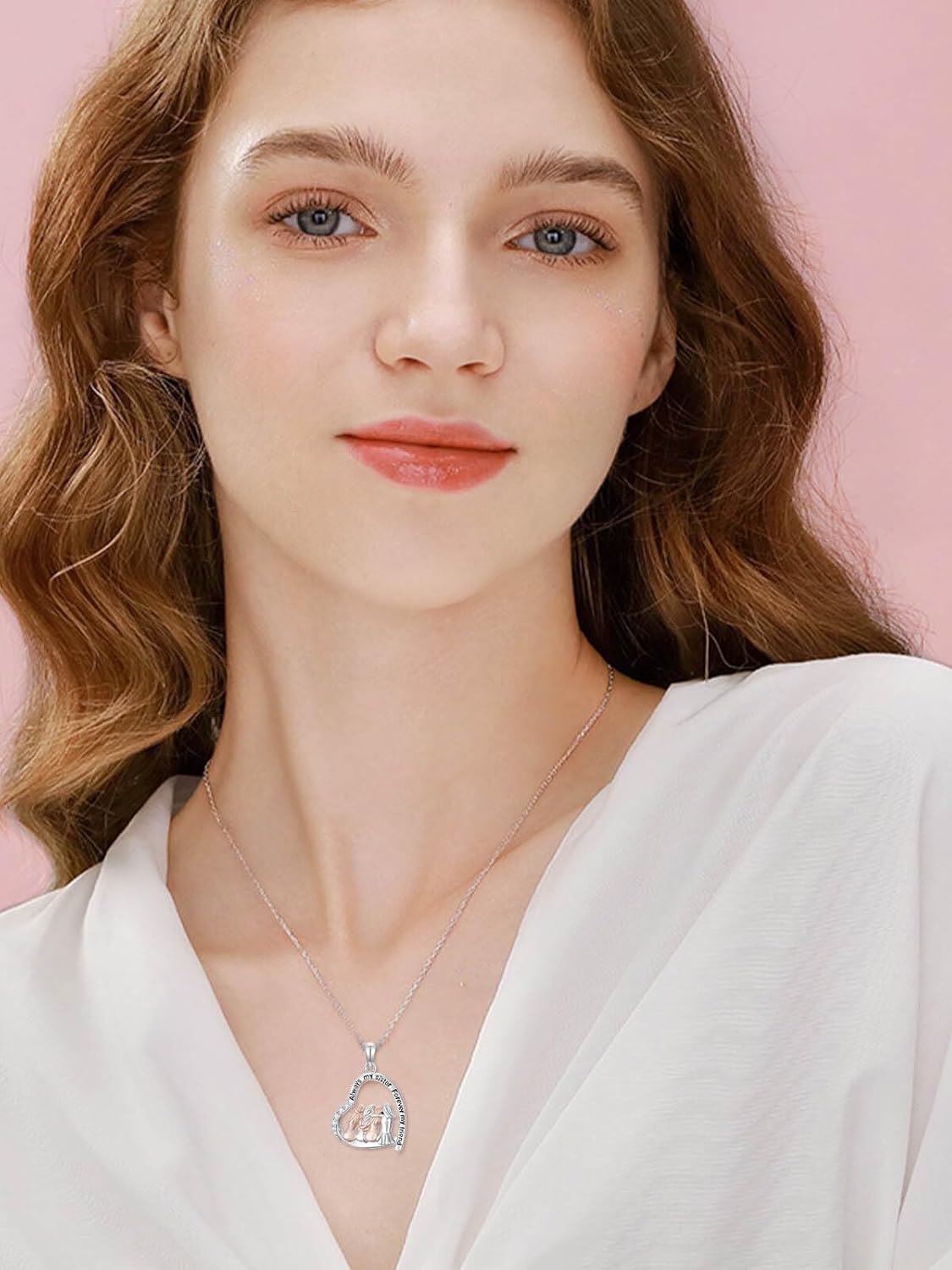 YYB Sisters Gifts From Sisters/Brothers 925 Sterling Silver Heart/Moon Pendant Always My Sister Forever My Friend Birthday Valentines Day Gifts for Sister - Image 6