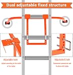 Stabilisateur d'échelles, stabilisateur à ardoise en acier résistant avec accessoires pour l'extension du mur, bras de fixation d'épaisseurs stables pour gouttière de toiture (stabilisateur de échelles)