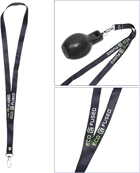 ECO-FUSED 2x Hand Squeeze Whistles - Includes 2x Lanyards - Indoor, Outdoor, Home, School - Sports, Camping, Walking, Trekking, Survival Kit- Referees, Coaches, Teachers