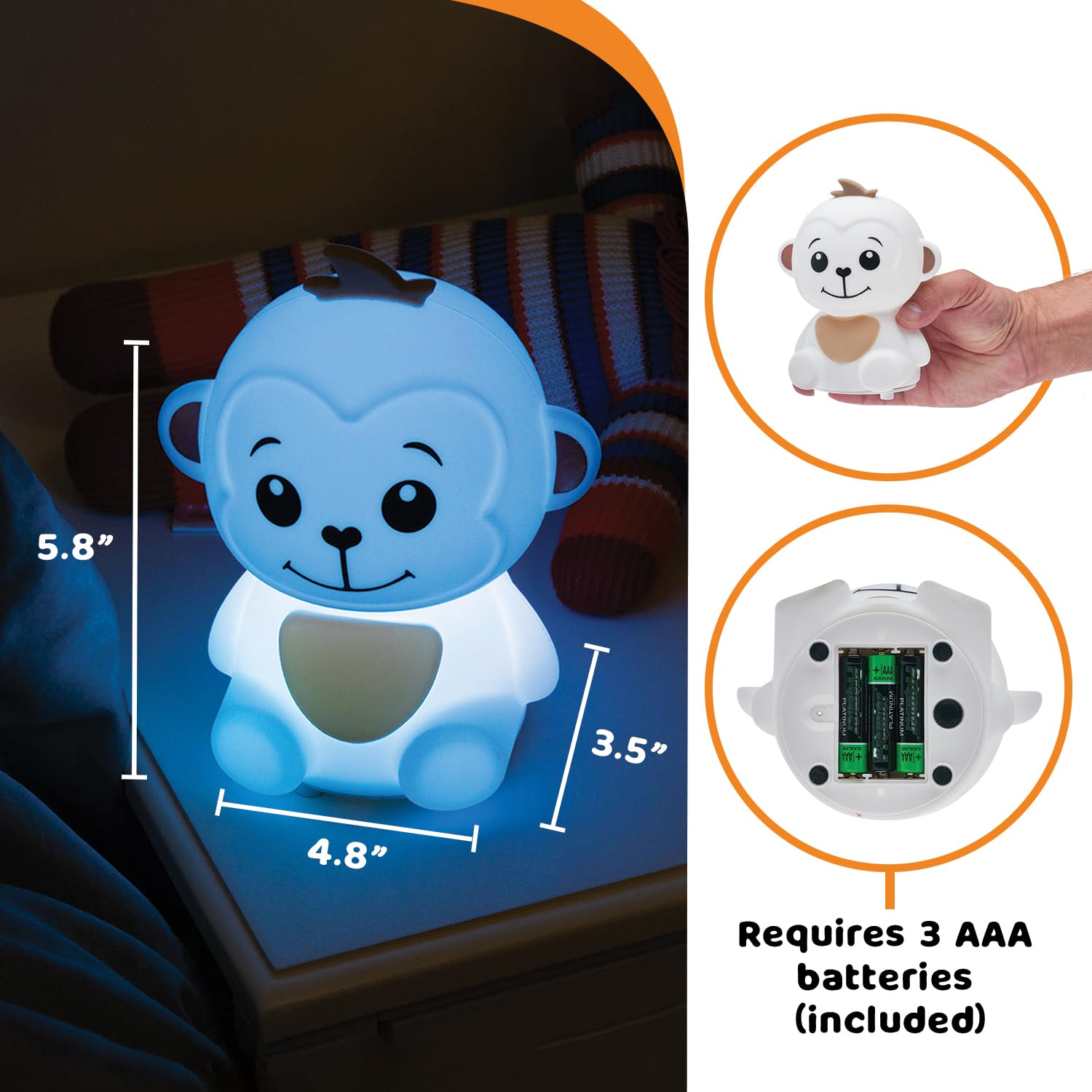Amazon.com : LitezAll Monkey Squishable Color Changing Silicone