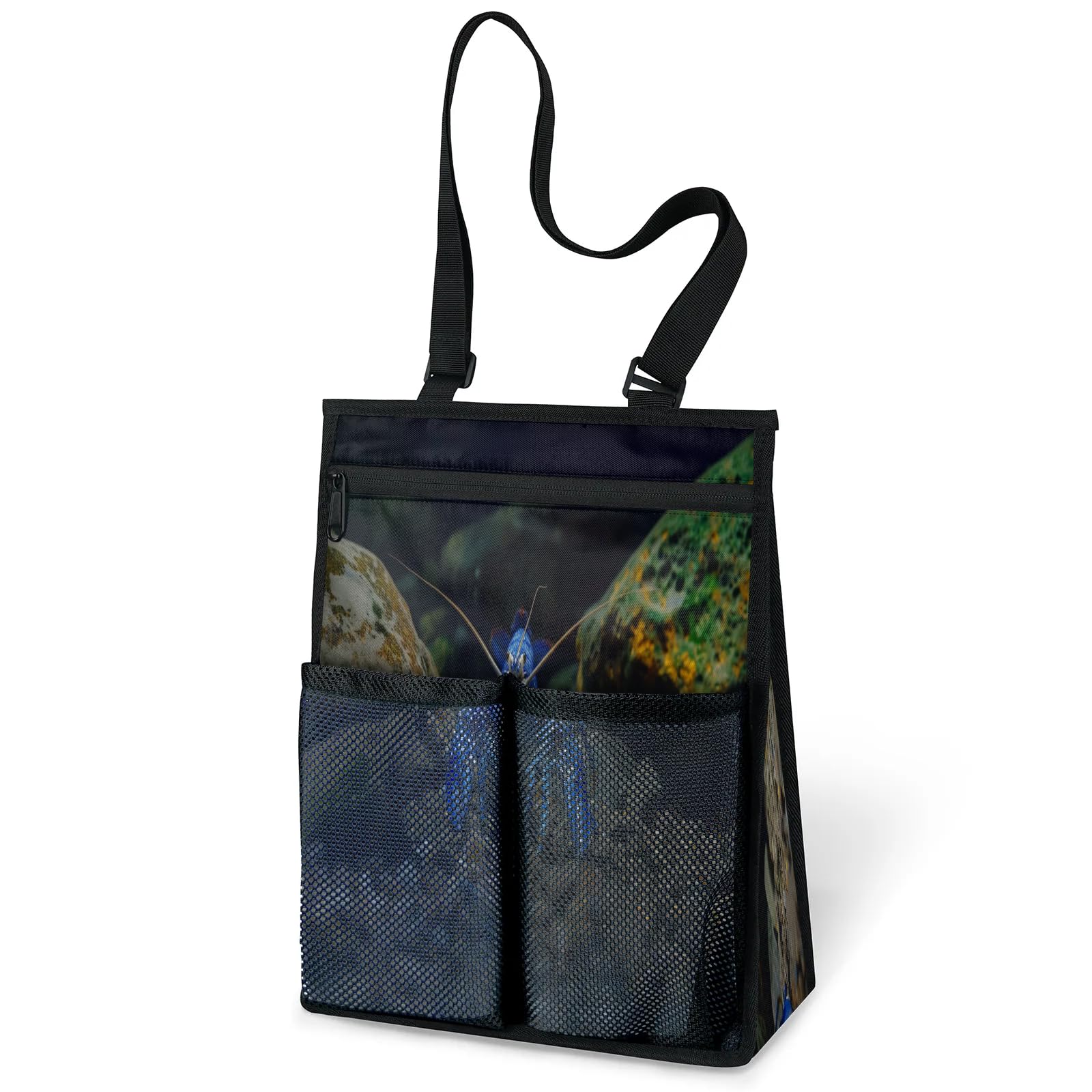 Ourtheme Ocean Lobster Portable Shower Bag for Travel Gym Camp Beach Tote Shower Caddy Bags Hanging Toiletry Organizer