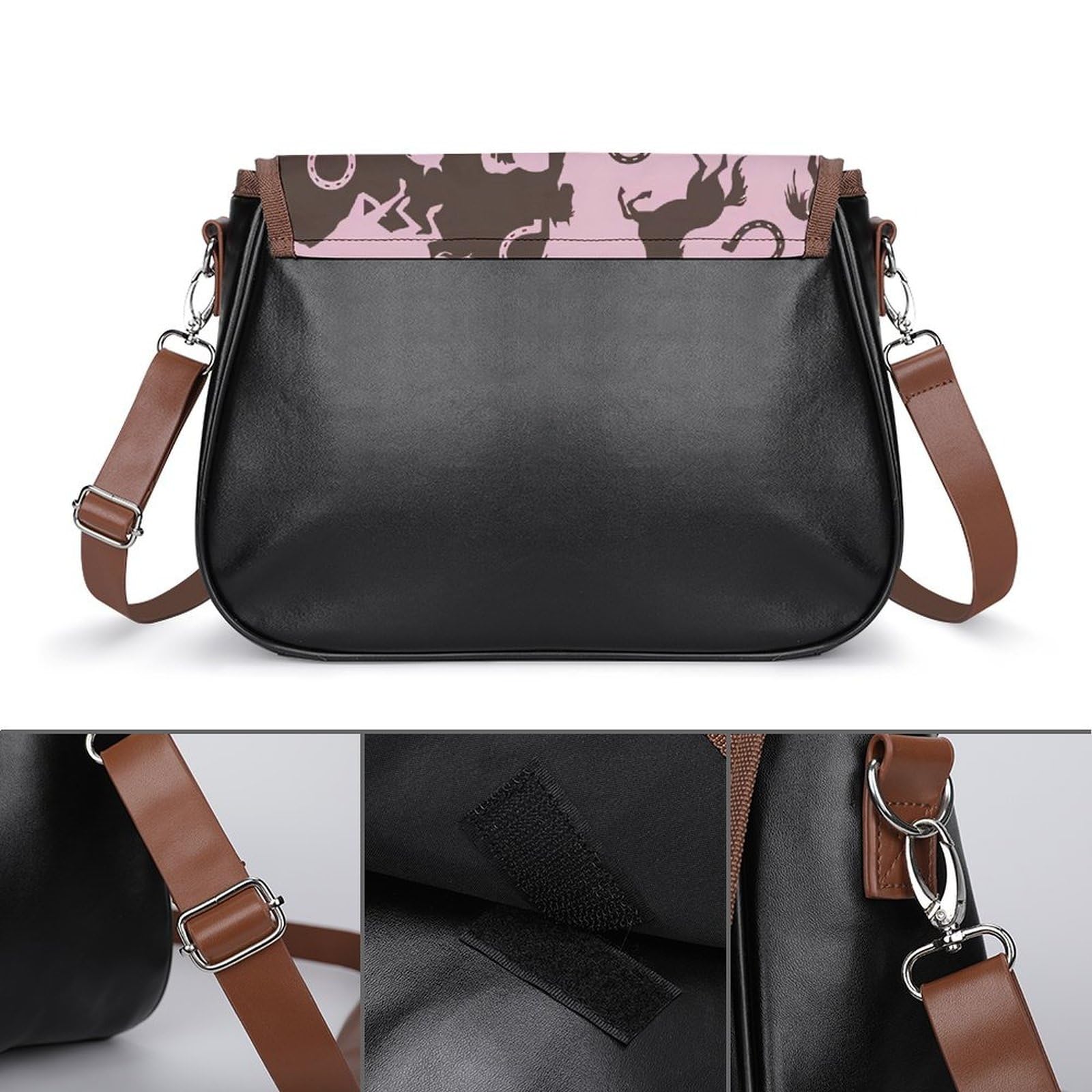 Amazon.co.jp: 馬 馬柄 ウマ ショルダーバッグ PUレザー