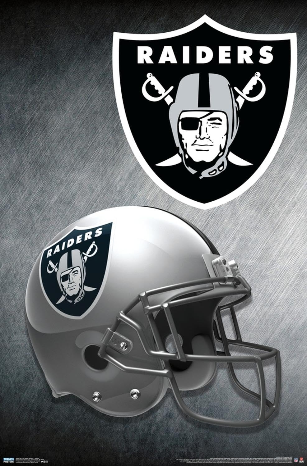 NFL Las Vegas Raiders – Helmet 20 Wall Poster, 19L