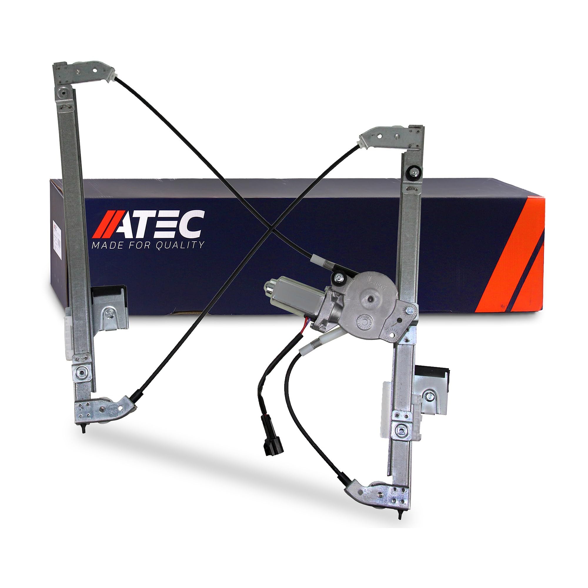 ATEC Germany 1x Elevalunas eléctrico delantero izquierdo con motor eléctrico Compatible con SEAT CORDOBA (6K1,6K2)(6K5),IBIZA (6K1),INCA (6K9),VW CADDY II (9K9B)(9K9A) (9U7),POLO (86C,80)(6V2)(6V5)