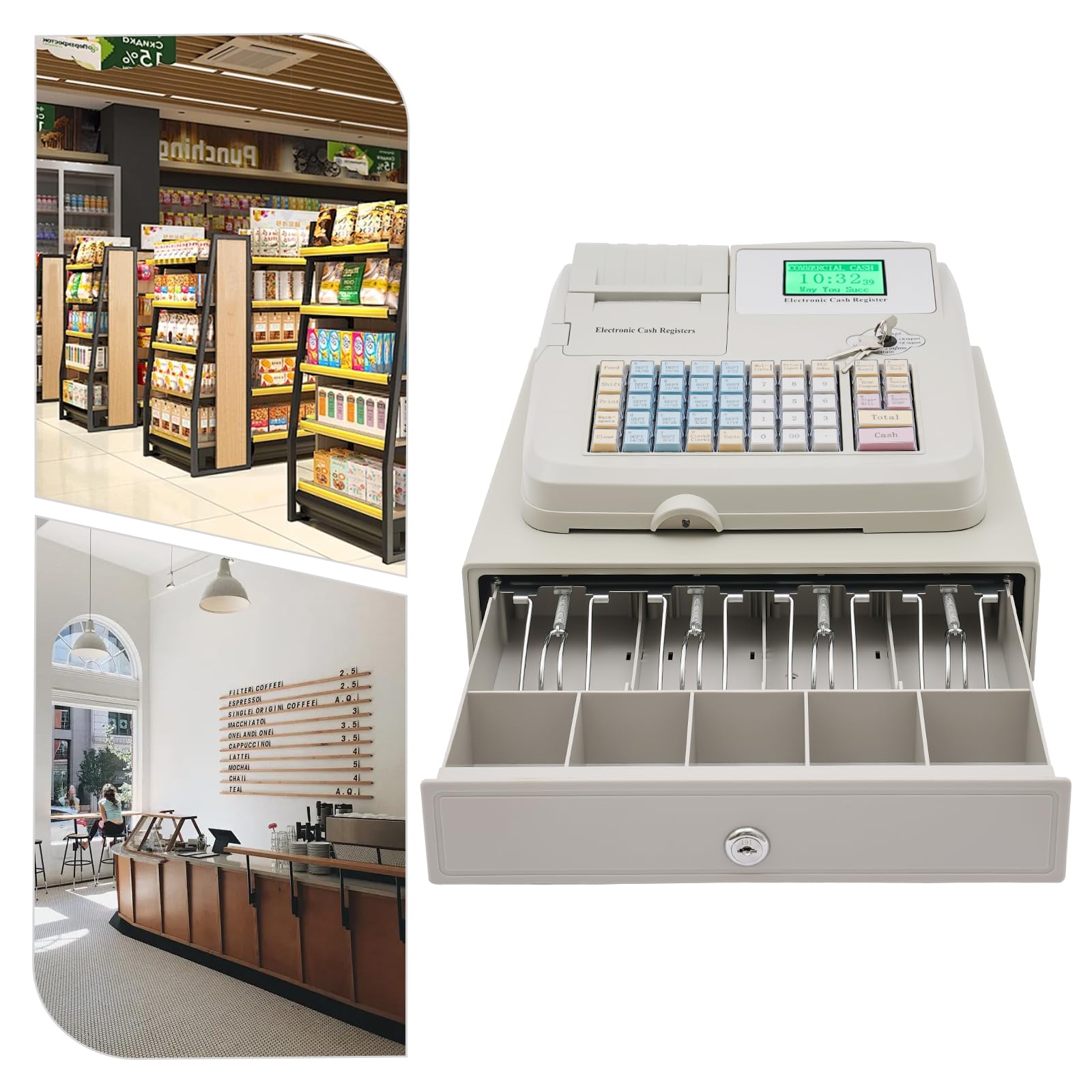Electronic Cash Register レジスター Amazon.com: Electronic Cash Register with Drawer,Electronic POS