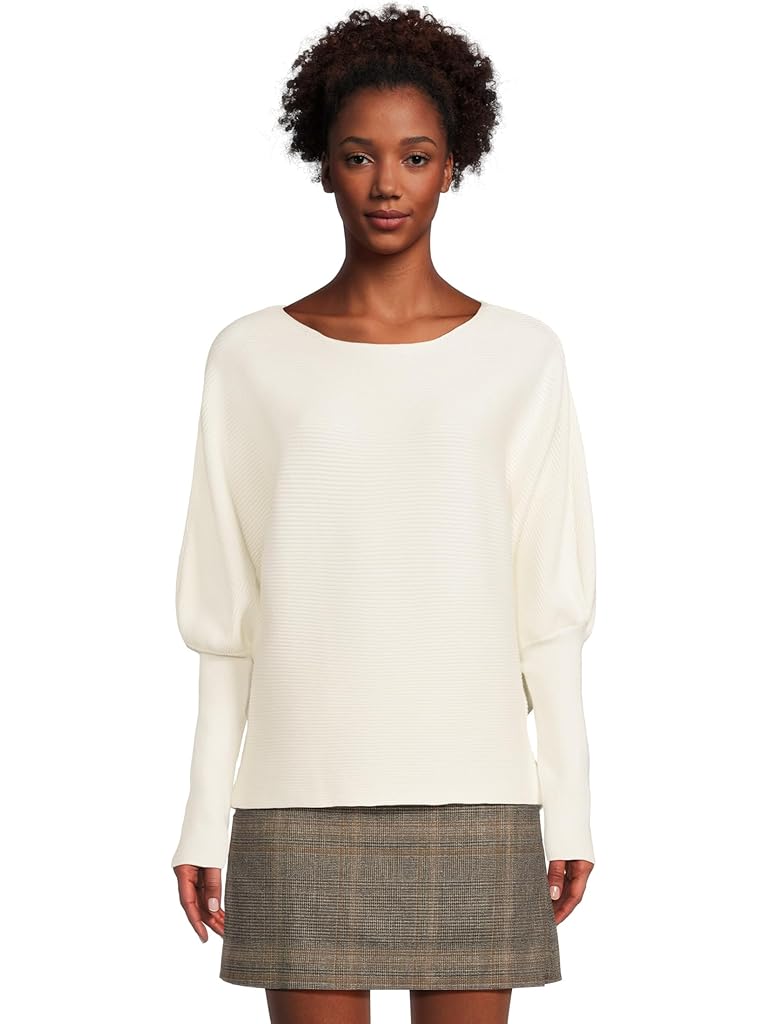 Beige Liverpool Los Angeles Long Sleeve Boat Neck Dolman Sweater