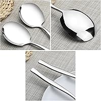 Vista 3 de Juego de 6 cucharas de servir de acero inoxidable, cuchara grande para servir bufé