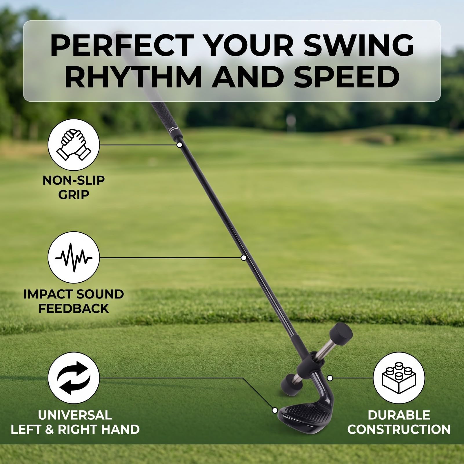 Golf Schwungtrainer mit Rutschfestem Griff für Verbesserte