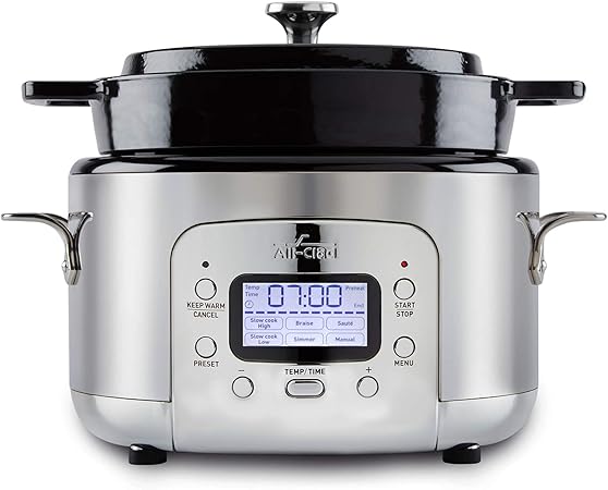 All-Clad 5 Quart 7-in-1 Electric Slow Cooker with Stainless Steel