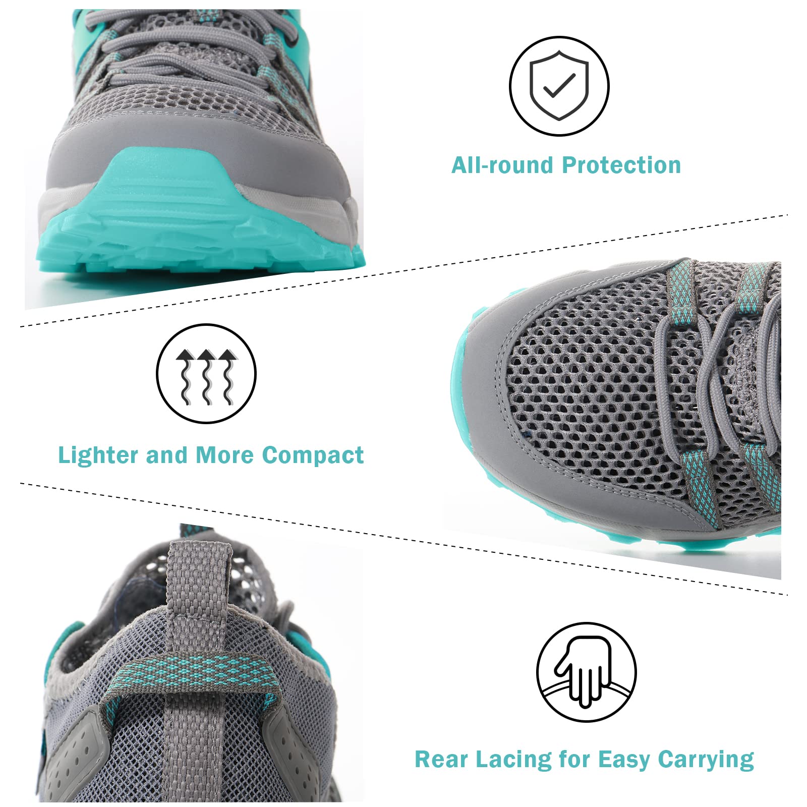 MAINCH Damen-Wanderschuhe, Wasserschuhe, schnelltrocknend, Outdoor-Sport-Sneaker