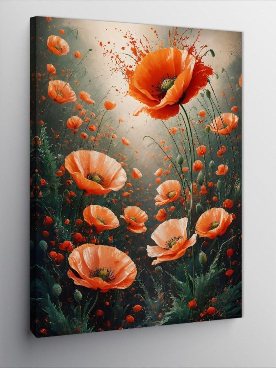 tablo mega Kanvas Tablo Kırmızı Gelincik Çiçeği, 50cm x 70cm