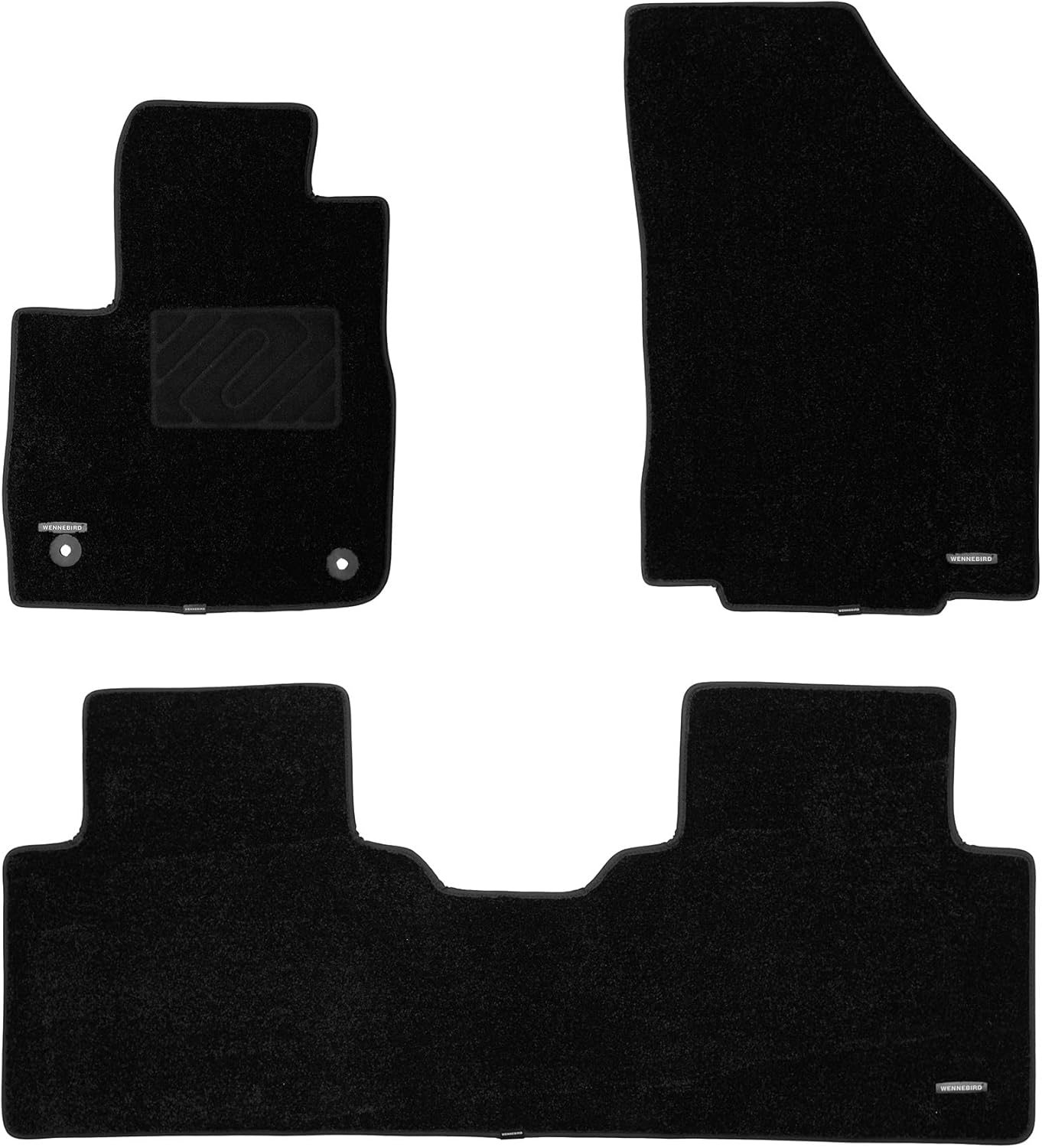 WENNEBIRD Superior Carpet Floor Mats for 2018-2024 GMC Terrain, 0.6-Inch Ultra-Thick, Noise-Reducing, All-Weather Waterproof Anti-Slip – 3-Pc Set