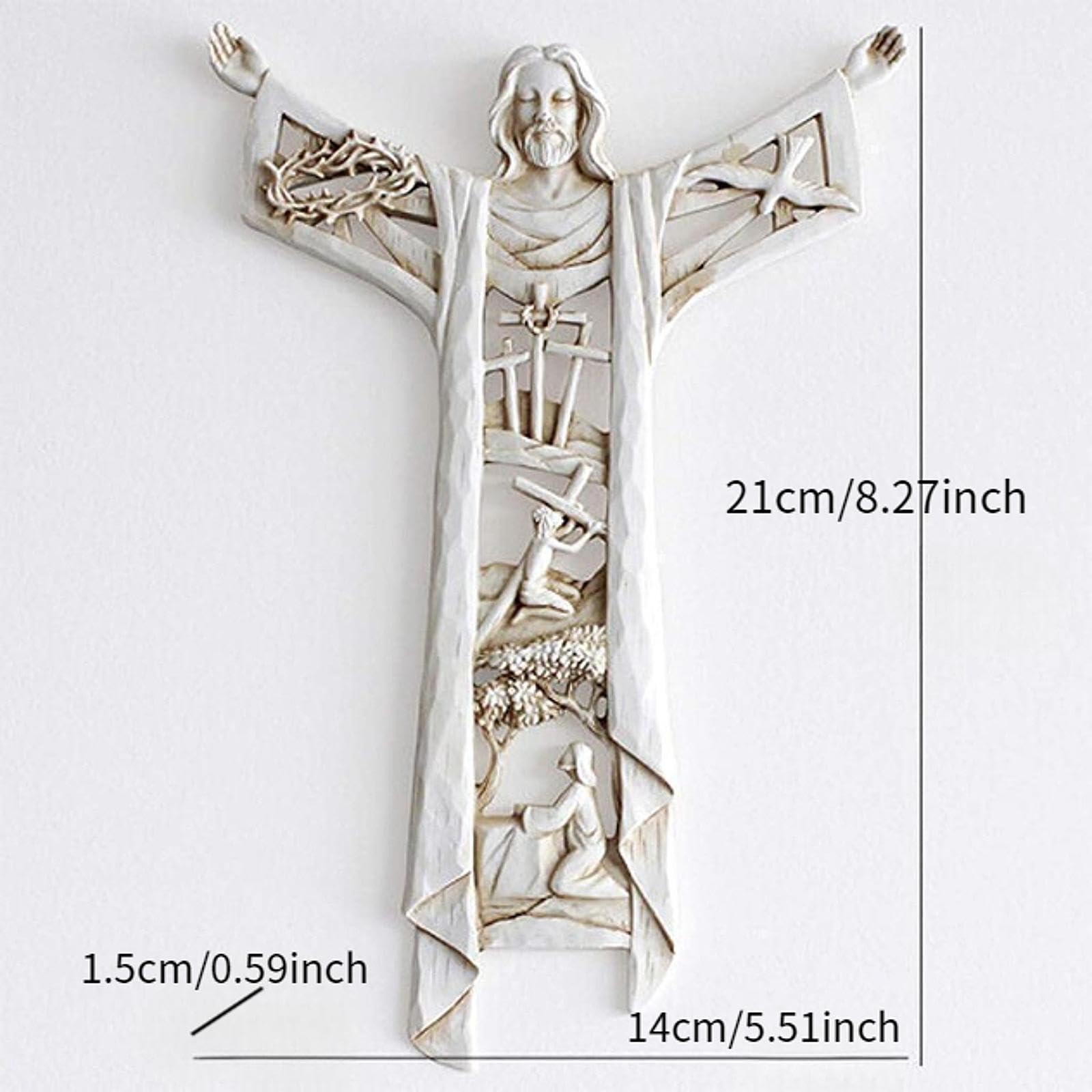 rockible Cristo Risorto Croce da Parete Crocifisso Home Figure Home