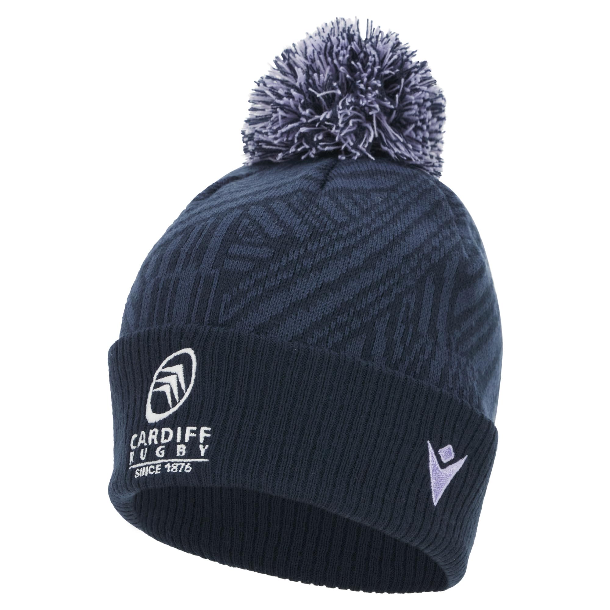 Macron Men's Blue Cardiff Rugby 2025/26 Pom Pom Beanie