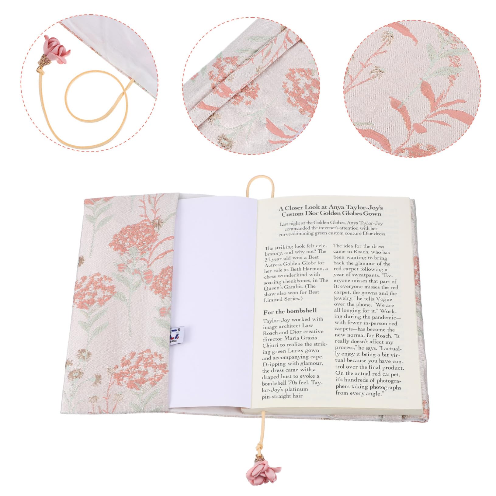 SHINEOFI 3pièces Housse De Tissu Pour Design Esthétique Facile à Appliquer Protège Les Rayures Saleté Inclut Un Marque-page Pratique Pour Manuels Et Albums De Scrapbooking