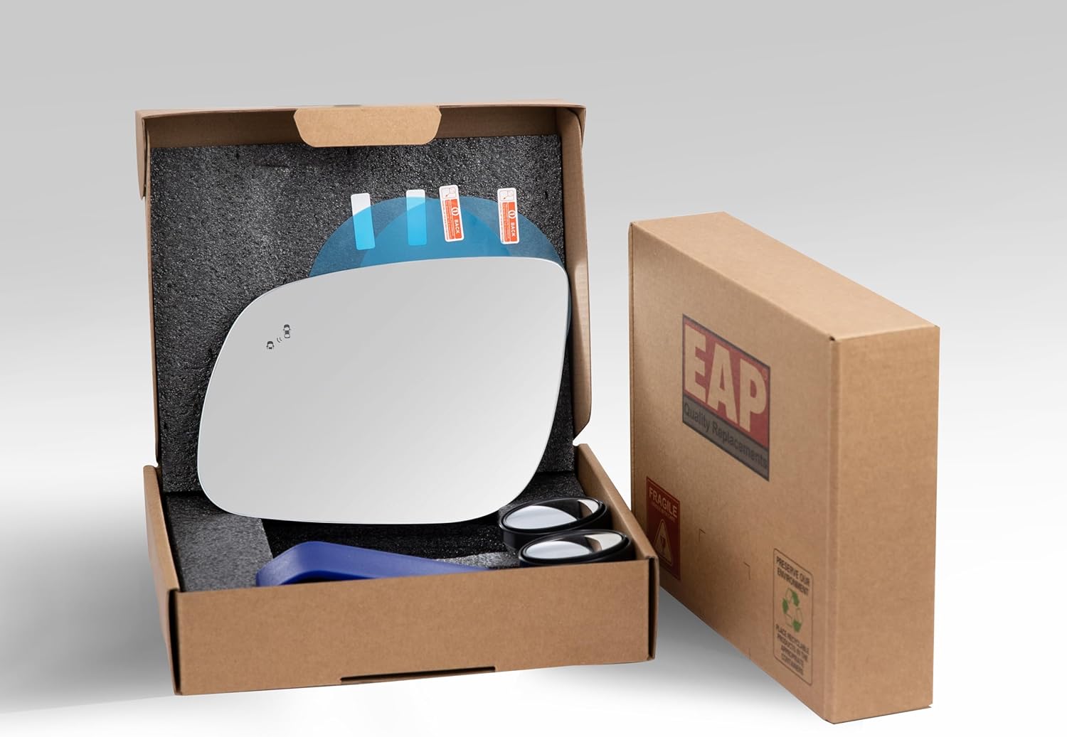 EAP Driver Side Mirror Glass Compatible with Kia Sedona 2015-2021, Heated with Blind Spot, 87611A9120 87611A9310