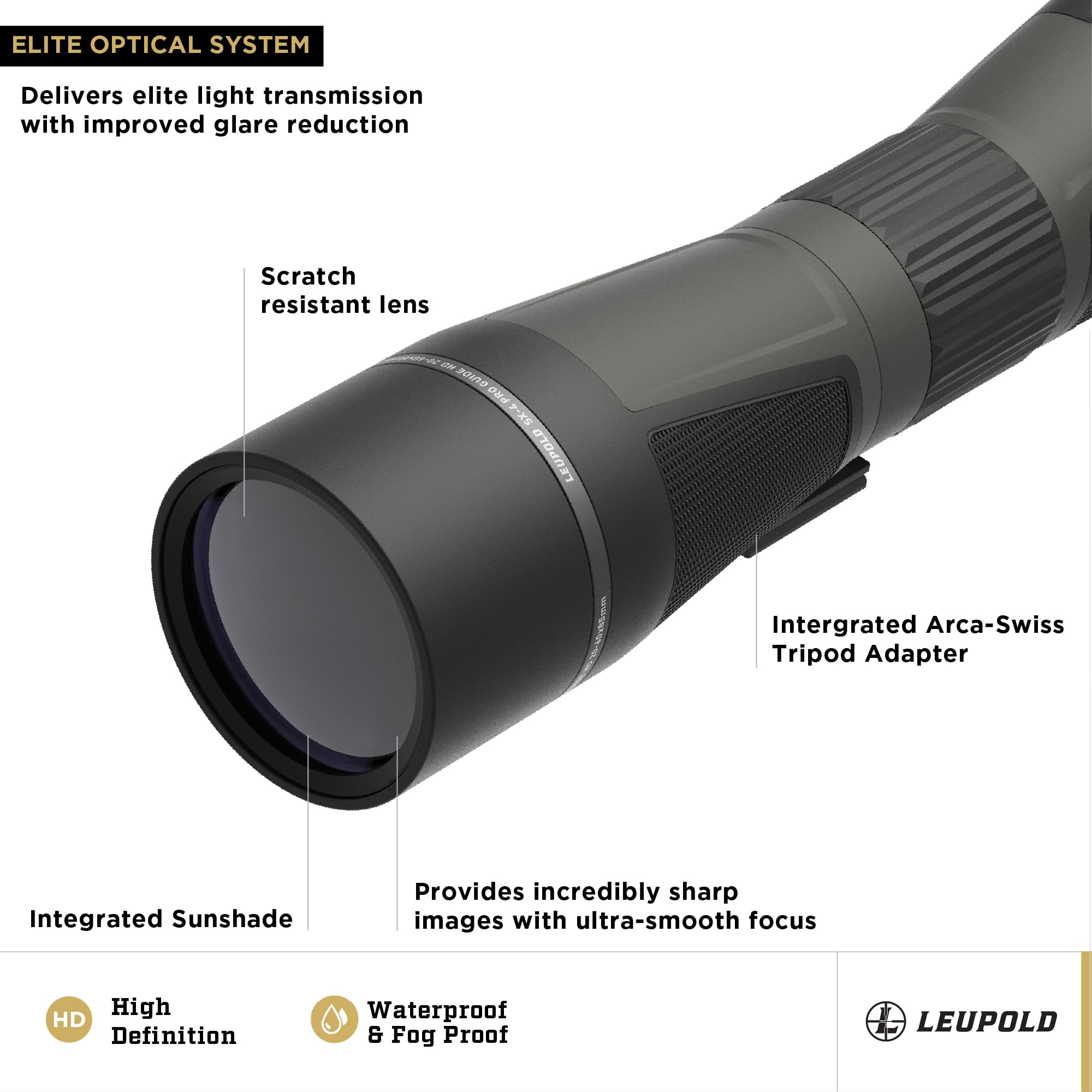Leupold SX-4 Pro Guide HD Gen 2 20-60x85mm Angled