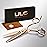 ULG Professional V-Tooth Hair Thinning Scissors Luxury 18K Rose Gold Coated 6.5 Barber Scissors 440C Japanese Stainless Steel Hand-Honed Convex Blades Offset Handles Tension Adjustable, Right-Handed