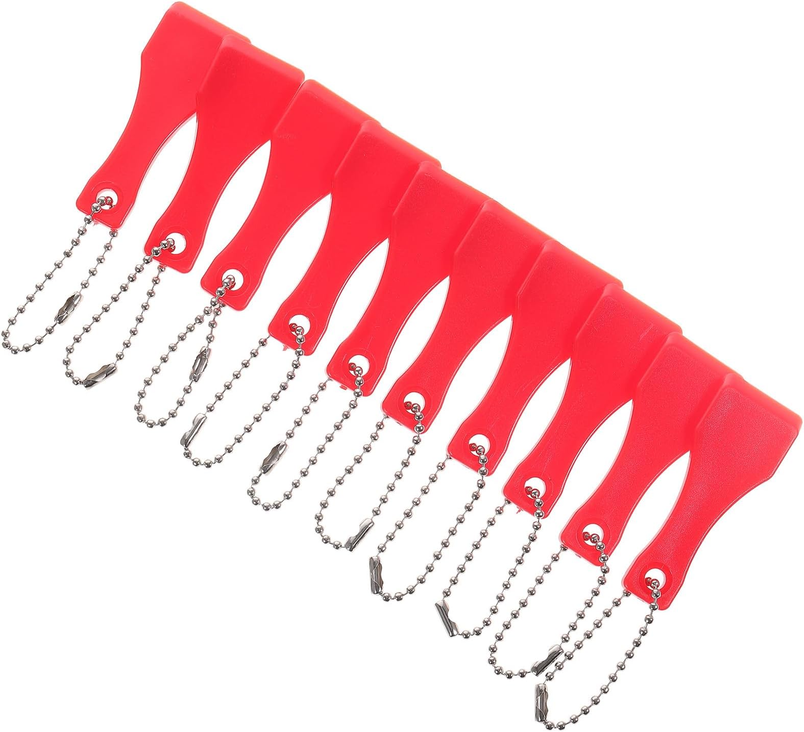 DOITOOL 10pcs Red Plastic Lottery Ticket Scraper Tool Set, Blank Scratch Card Scratching Tools for Crafting and Lottery Ticket Removal, Sturdy Handheld Scratcher Suitable for Arts Crafts