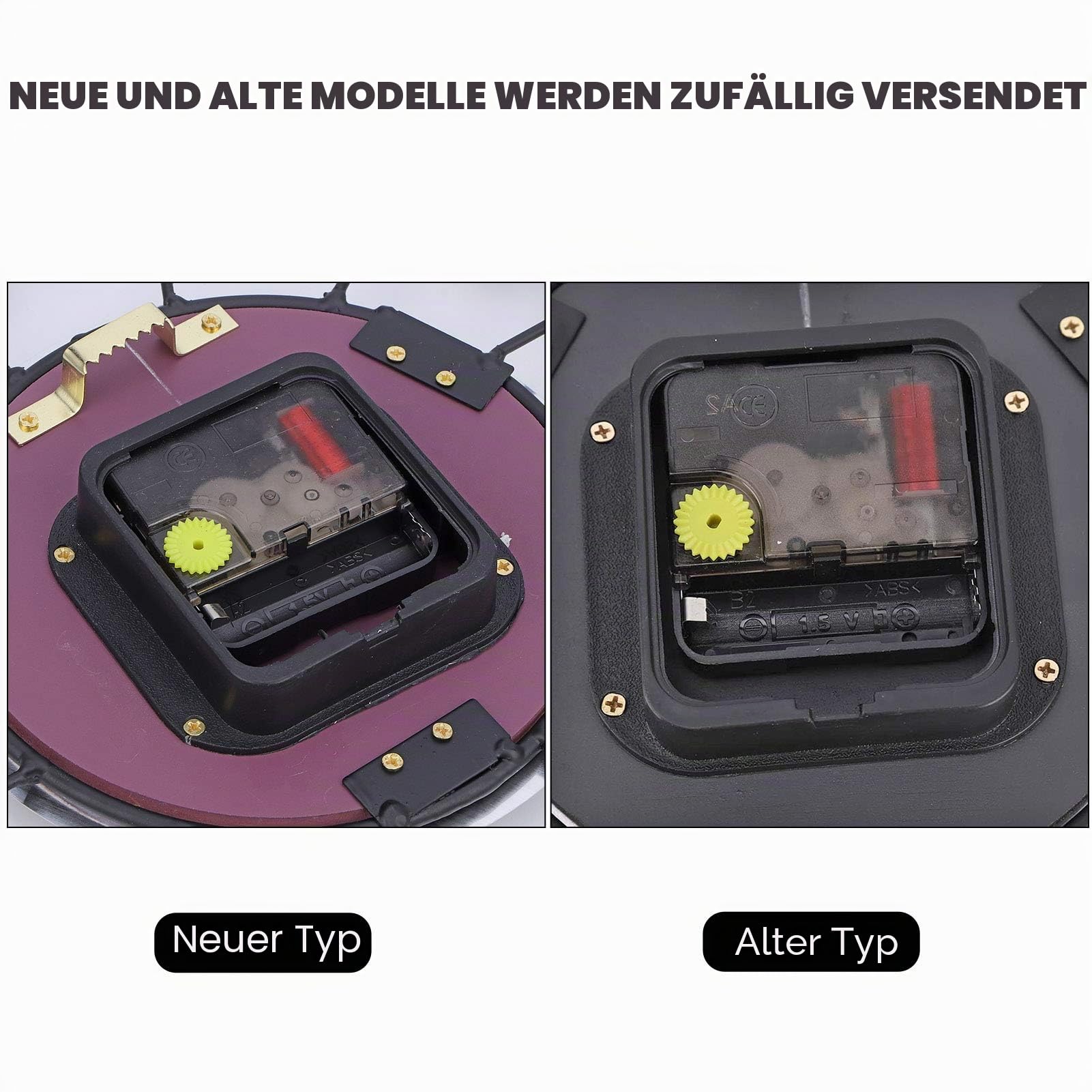 Moderne Metallwanduhr, Runde Blume förmige dekorative Uhr, schwarzes Aluminium, 14.5 Zoll, geräuschlos, für Zuhause, Büro, Küche und Esszimmer